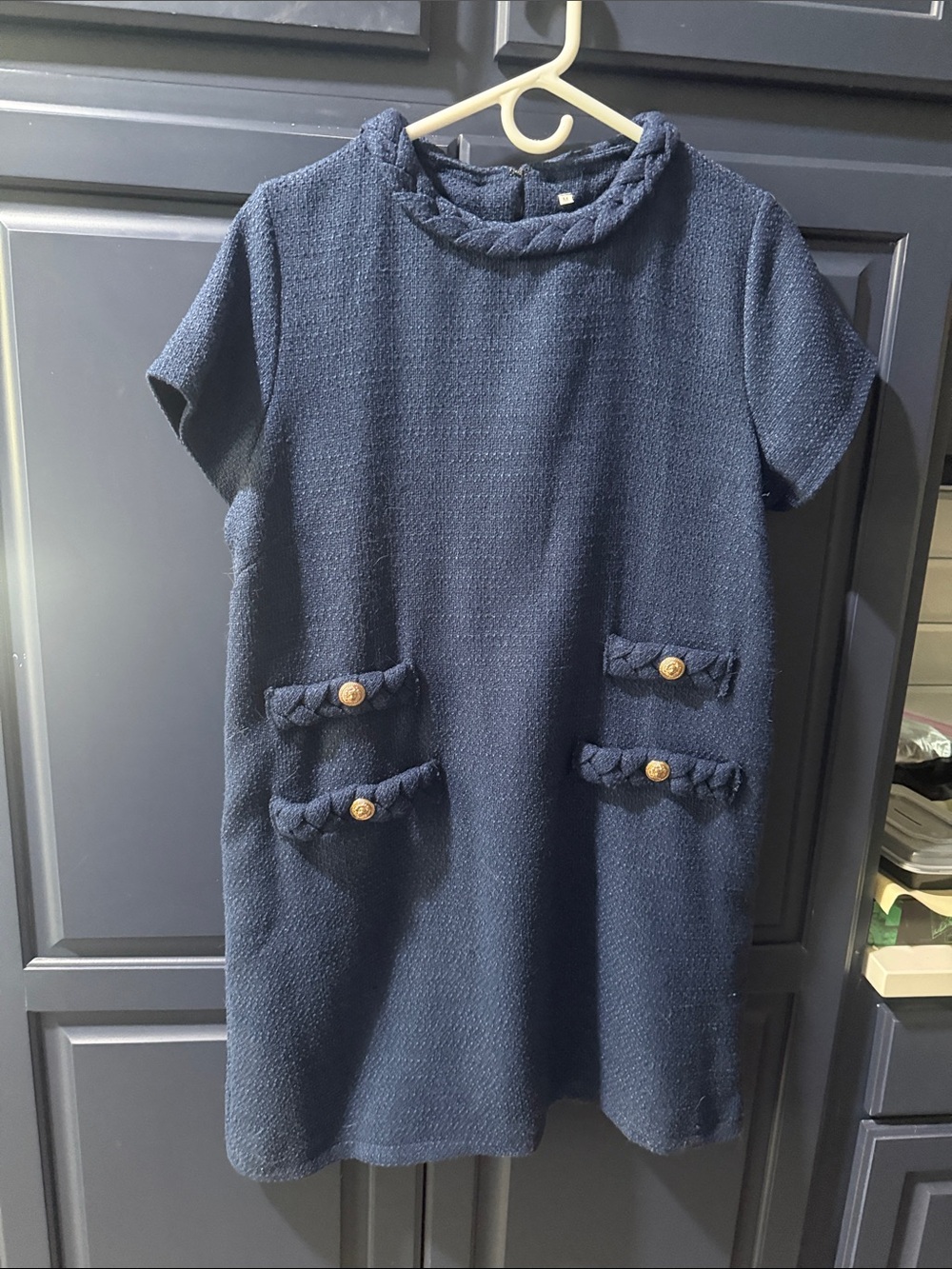 Jackie Dress Navy Size Medium